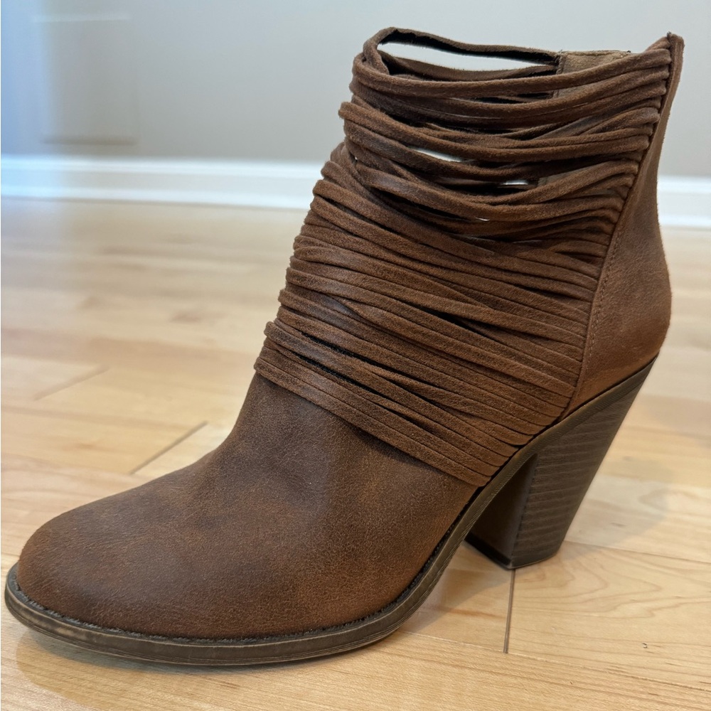 Fergalicious Brown Western Bootie - Picture 2 of 9